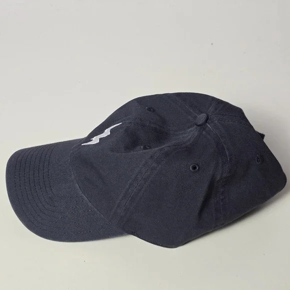 Lightning Bolt Hat Cap Men's Blue Gray Strap Back Adjustable Baseball - Picture 4 of 10